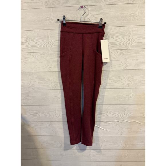 Lululemon Soft Sueded High-Rise Tight 28"Garnet - Picture 4 of 6